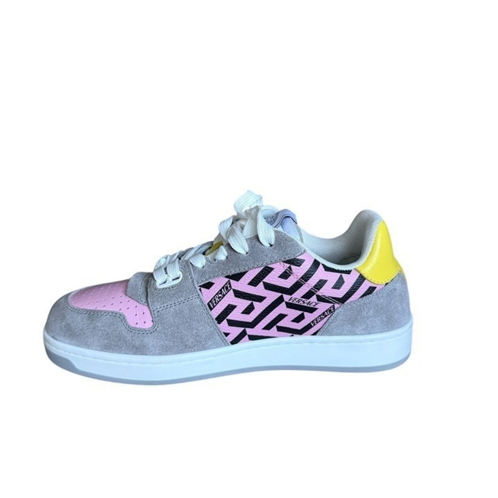 Versace Medusa Pink/Gray Leather Women's Sneaker Shoe, 1014316, Euro 40 - Picture 5 of 12